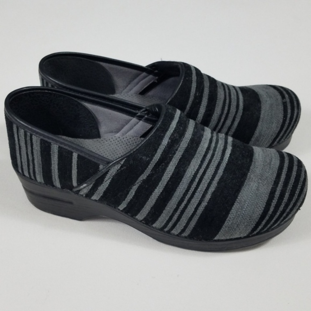 DANSKO Vegan Faux Leather Striped Clogs